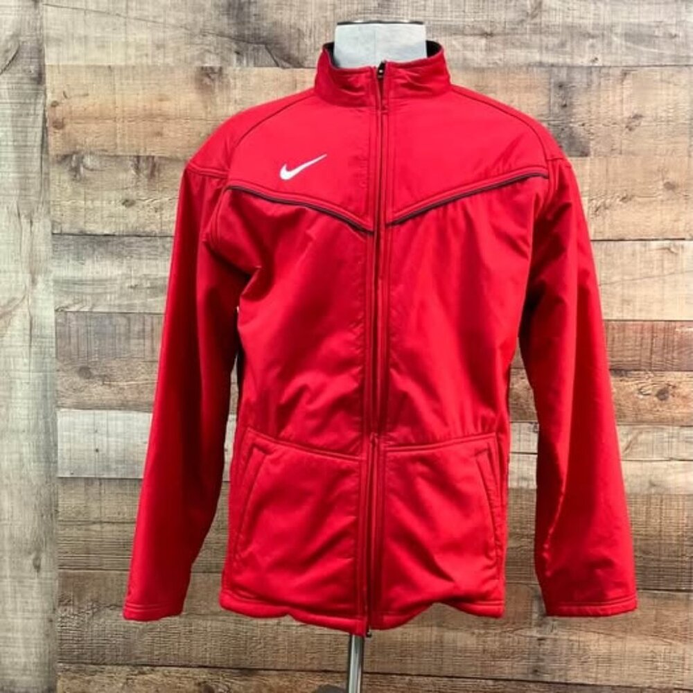 Men’s Size Large Red Nike Fleece Lined Jacket Coat